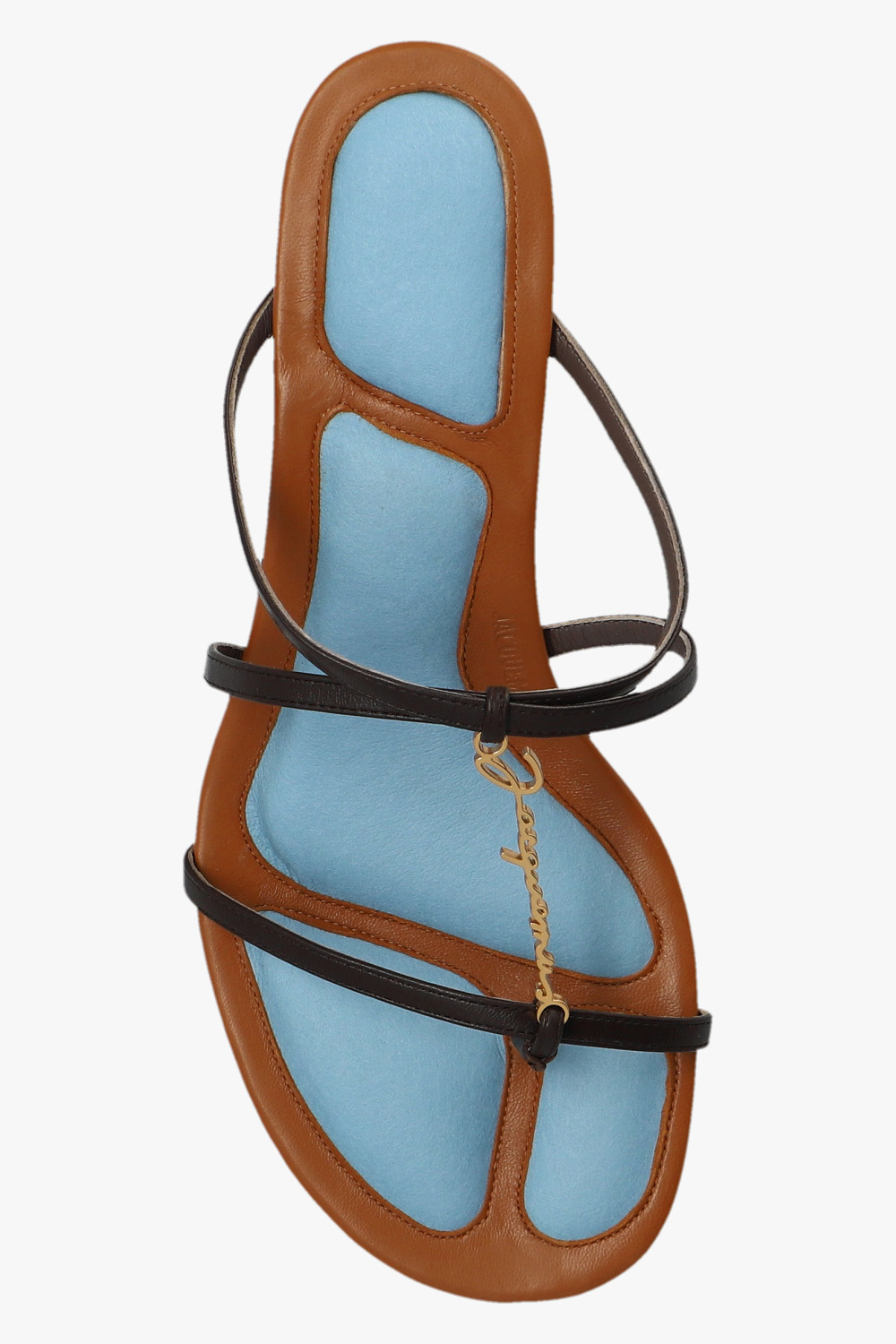 Brown 'Pralu' heeled mules Jacquemus - lace-up wedge sandals